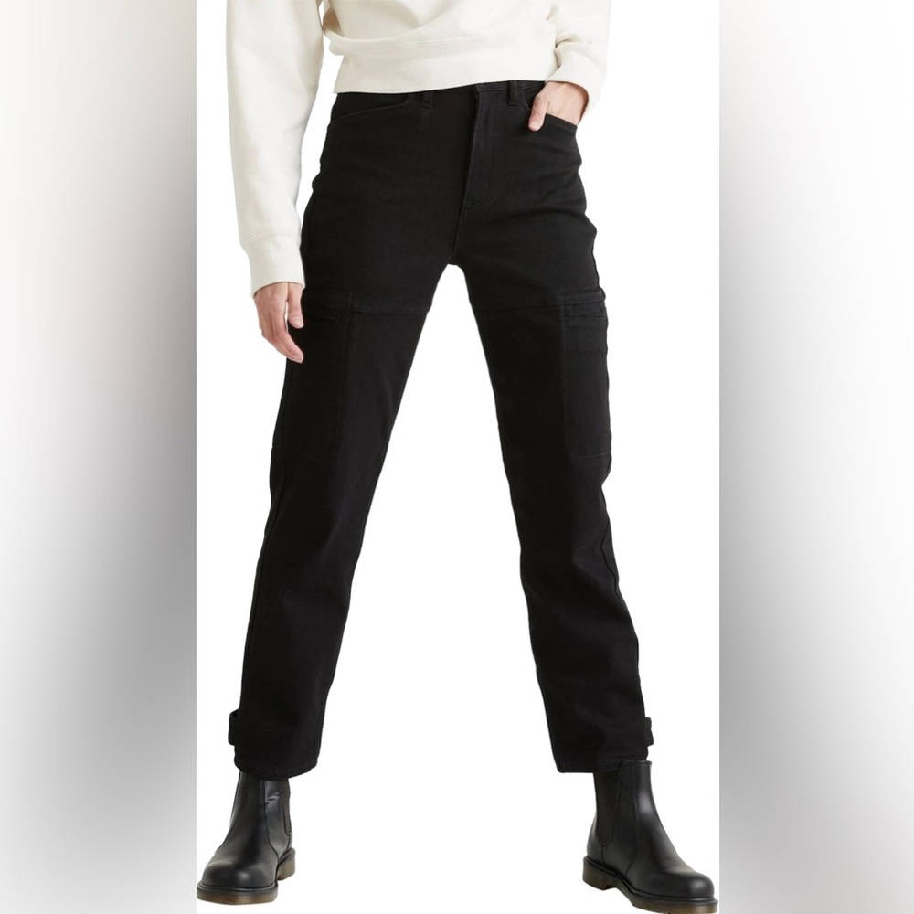 Black Women's Straight-Leg Jeans